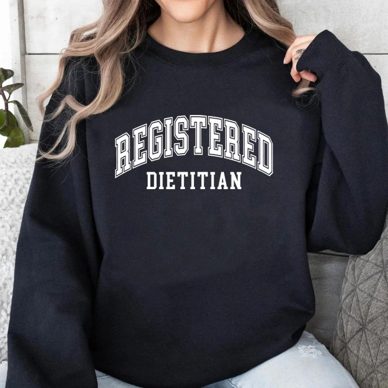 Registered Dietitian Sweatshirt Dietitian Nutritionist Crewneck Sweatshirts Nutrition Graduation Pullover Women's Clothing