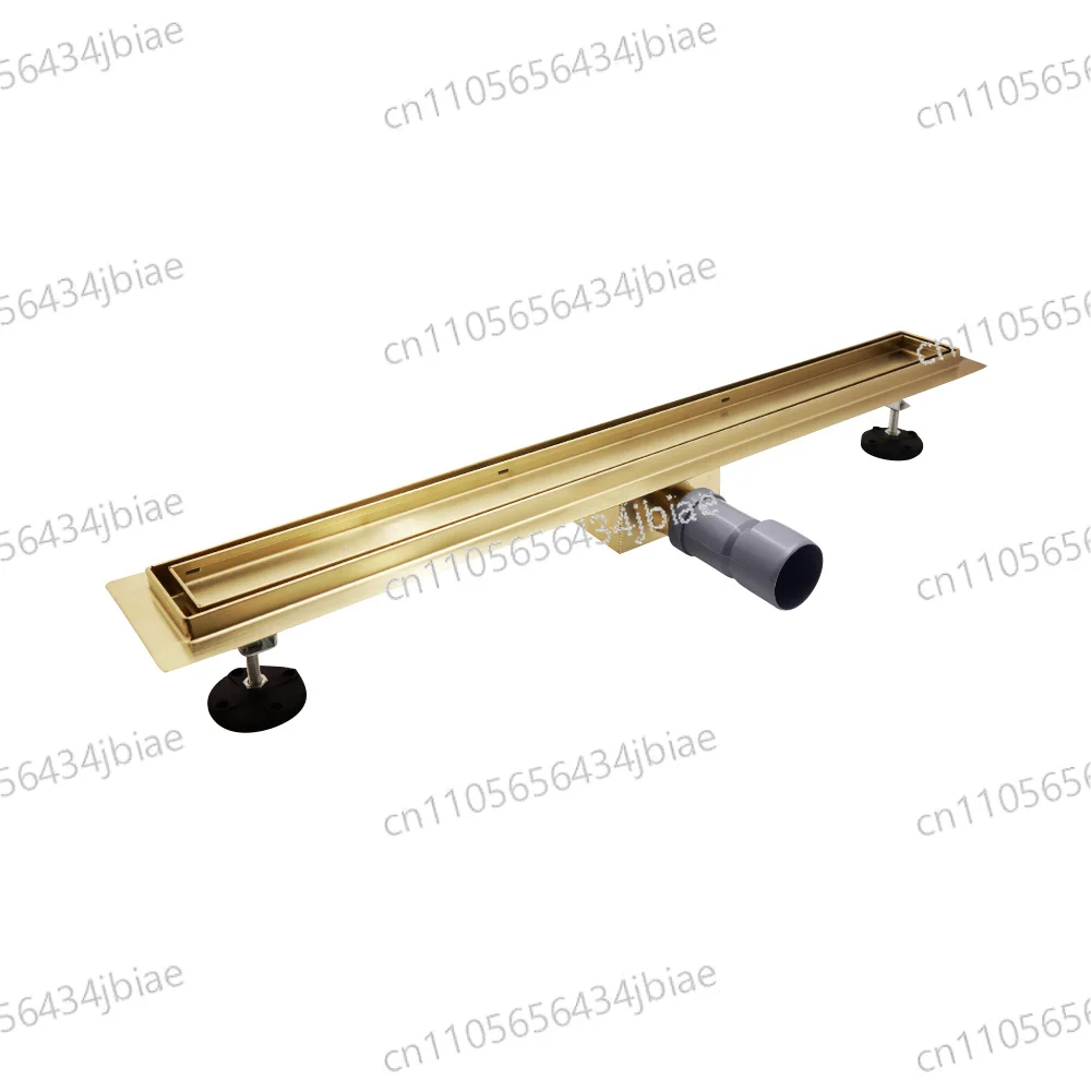Gray Long Shower Drainer  SS304 Linear Floor Drain GUIDA 726001 Customize Size New Design High Quality Bathroom Tile Insert Gun