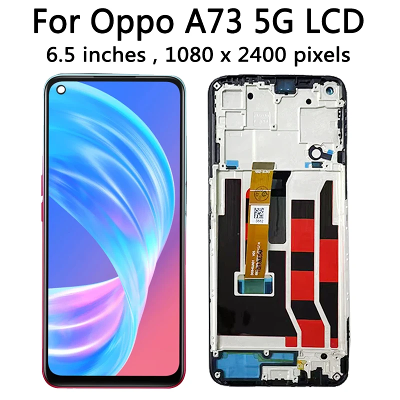 Wysokiej jakości wyświetlacz LCD 6.5 cala z ekranem dotykowym do Oppo A73 5G CPH2161, zamiennik wyświetlacza LCD z digitizerem do Oppo A73 5G. — zdjęcie produktu 4