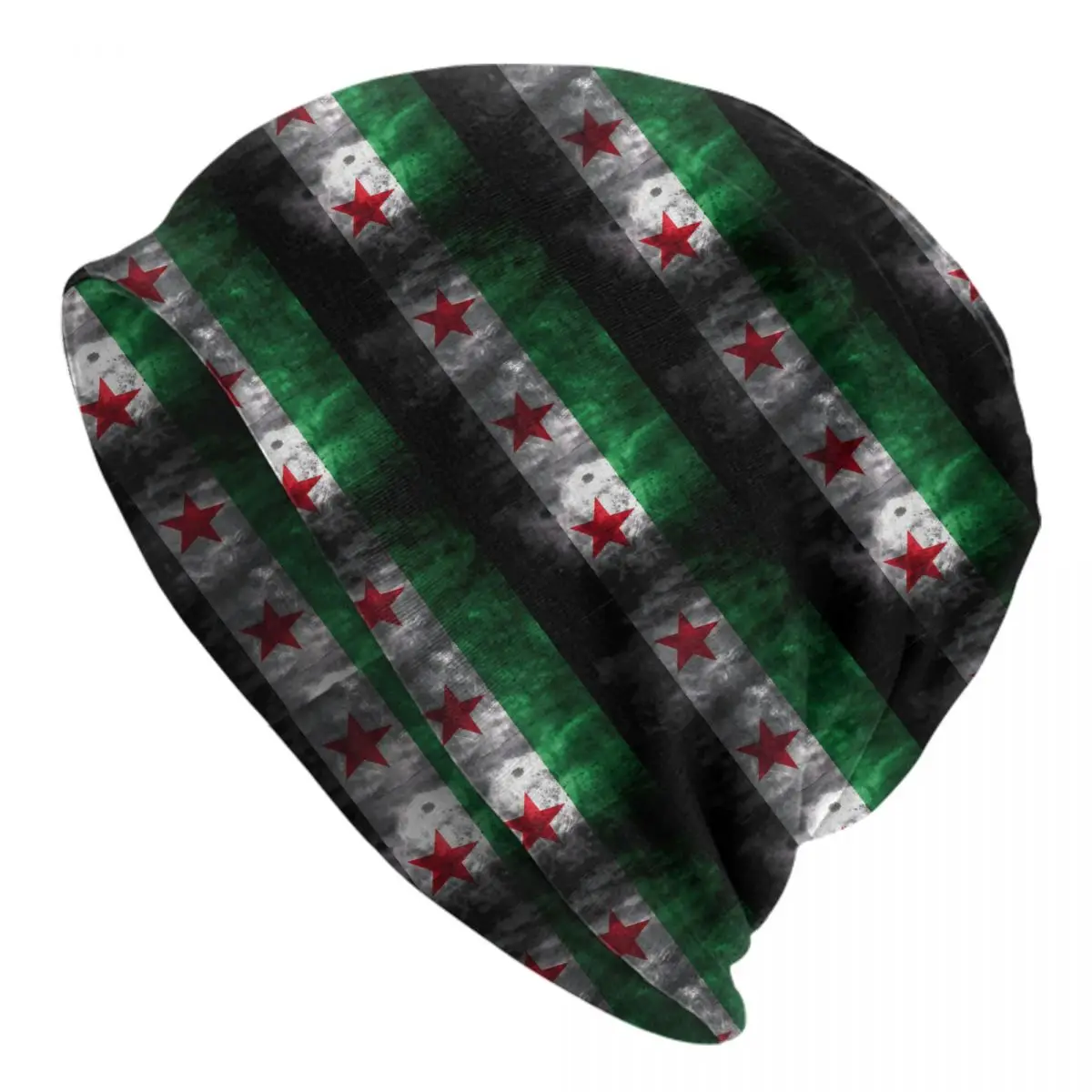 Custom Retro Syria Arab Republic Beanie Cap Unisex Winter Warm Bonnet Femme Knitting Hats Street Outdoor Hot  Beanies Hats