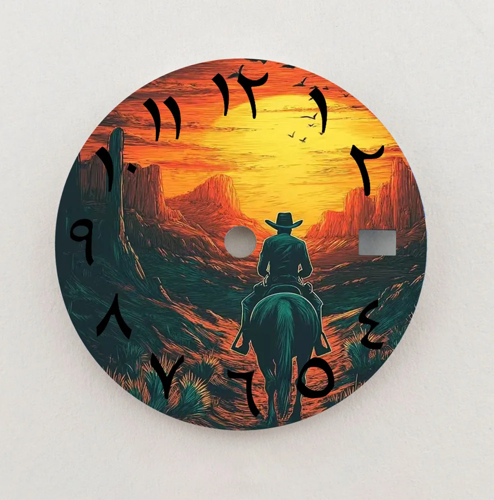 28.5mm Dial NH35 Dial Sunset Cowboy Arabic numeral Dial NH36 Dial High-Quality Dial Custom LOGO Suitable For NH35/36 Movemen