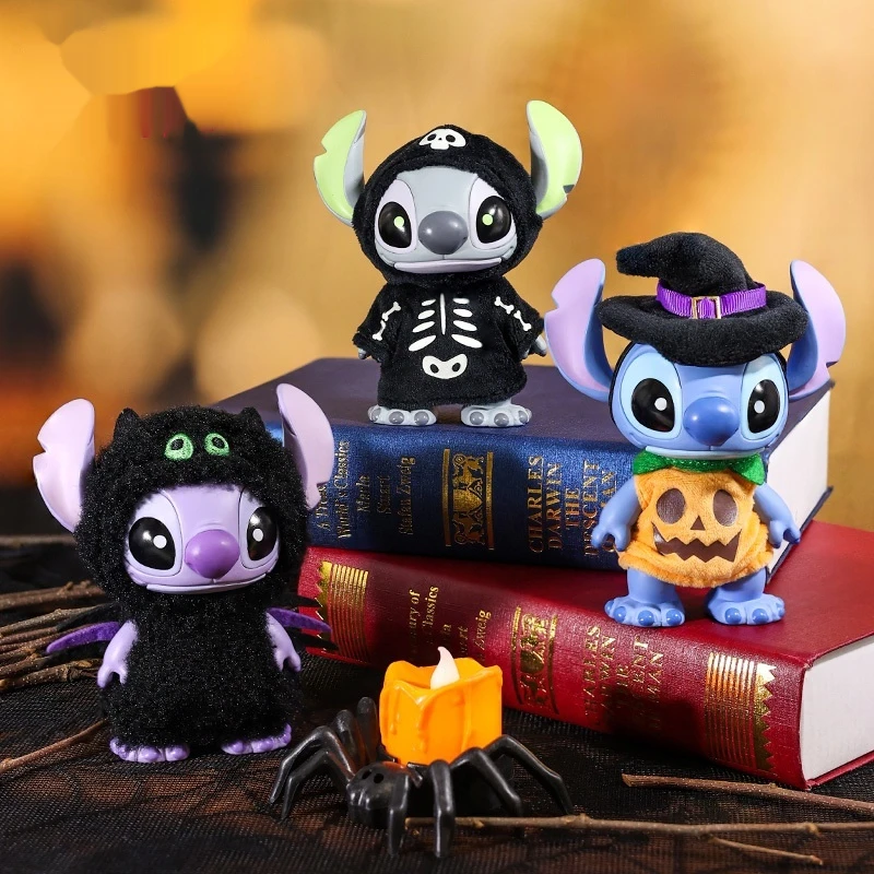 

Stitch Halloween Shi Diqi Series Hand-Made Pumpkin Wizard Luminous Skull Desktop Decoration Trick Or Treat Toy Figure