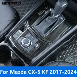 For Mazda CX-5 CX5 KF 2017-2022 2023 2024 Steel Gear Shift Box Cover Trim Handbrake Switch Button Frame Interior Accessories