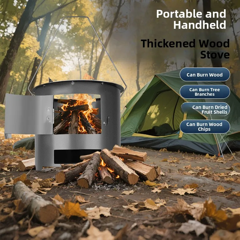 

Portable Outdoor Thiened Firewood Stove Rural Home Wood Burning Small Stove 2025 New Model Roasting Fire Stove