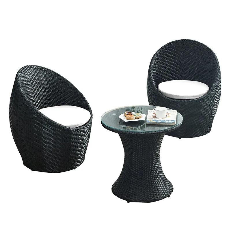 

Outdoor rattan tables and chairs furniture hotel homestay clubhouse tables and chairs courtyard home leisure balcony