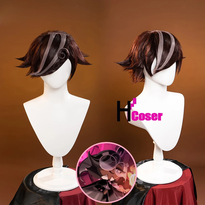 IN STOCK Pure Vanilla Pumpkin Pie Espresso Cookie Wig Game Cookie Run Kingdom Cosplay Wigs Resistant Synthetic Hair Halloween