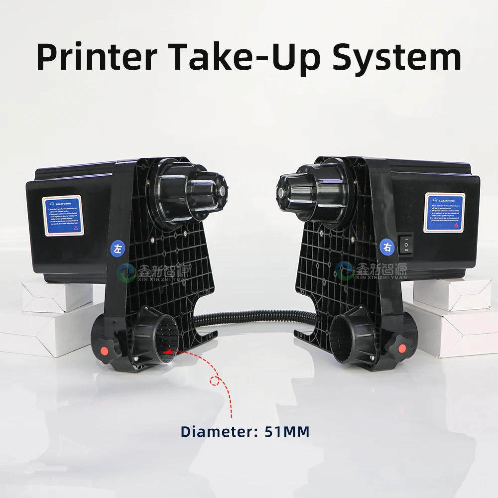 Printer Spare Parts 51mm Take-up System 220V Power Paper Roller Kit Inkjet Printer Dual Motor Take Up System