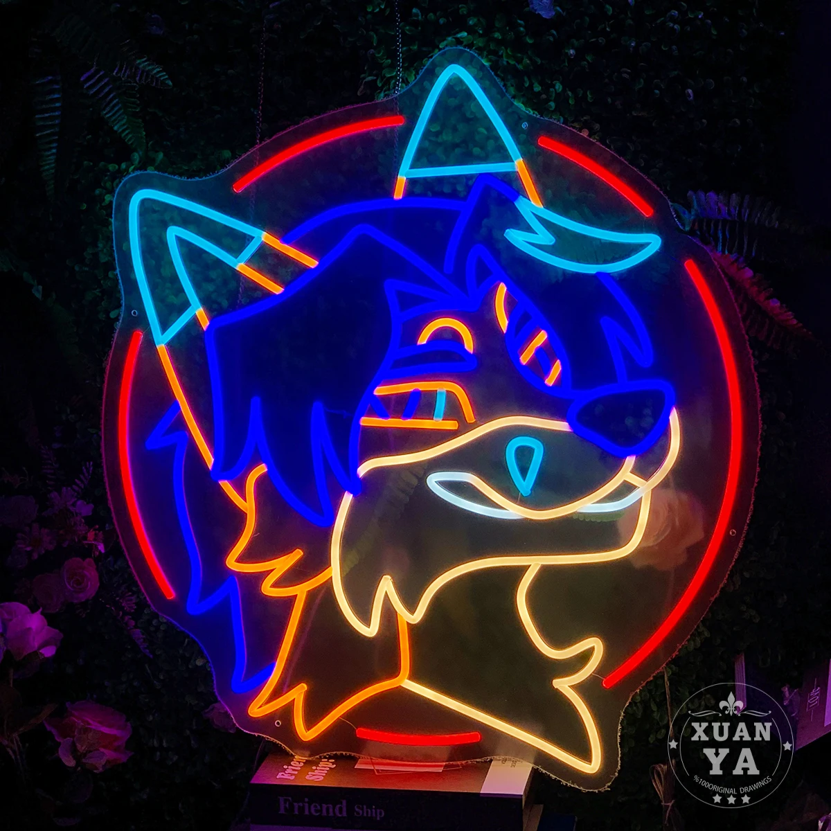 Cartoon Wolf Shape Neon custom-made for the boy's room cool decoration party festive atmosphere neon lights create atmosphere