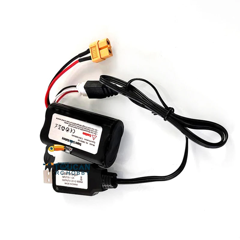 USB 2S 7.4V 1800mah Batteria per HengLong 1/16 RC Carro Armato Abrams Sherman Panzer Giocattolo Modello di Veicolo Militare Accessori