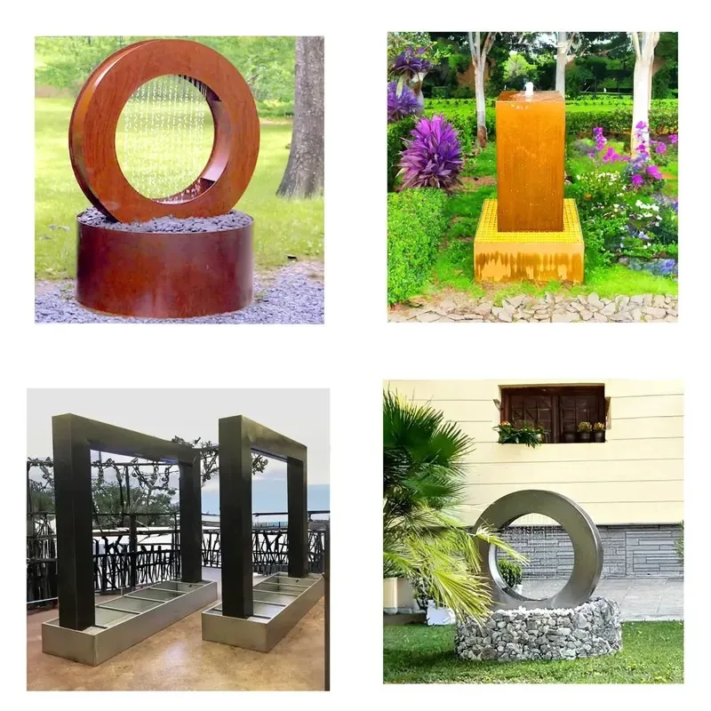 Outdoor Decoration Molten Steel Water Feature Ornament