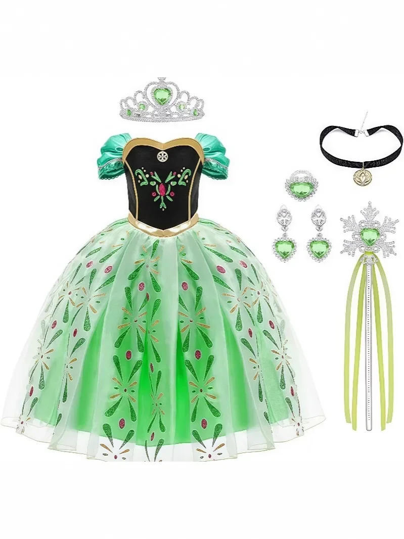

2025 Хэллоуин Robe de Danse de Princesse Косплей с начинками vertes