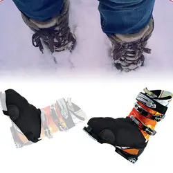 Cubiertas protectoras para botas de nieve, cubiertas de botas de esquí ultraligeras, cinta de sujeción ajustable, cubiertas de botas de esquí de nieve, Invierno