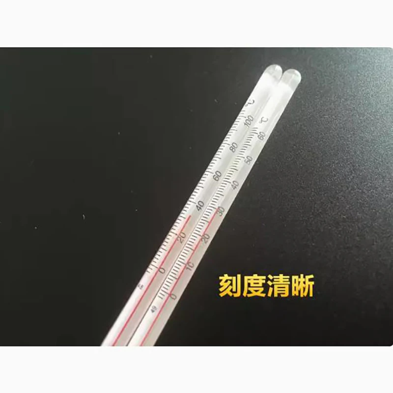 Termรณmetro de varilla de vidrio de agua roja, 4 piezas, 11, 15, 20, 30 cm, uso experimental, 0-50-100 grados