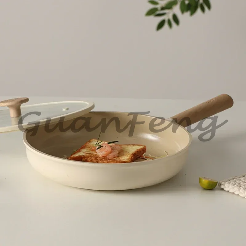 Ceramic Non Stick Frying Pan Household Low Oil Low Smoke Pancake Skillet Multifunctional Cookware For All Stove Use
