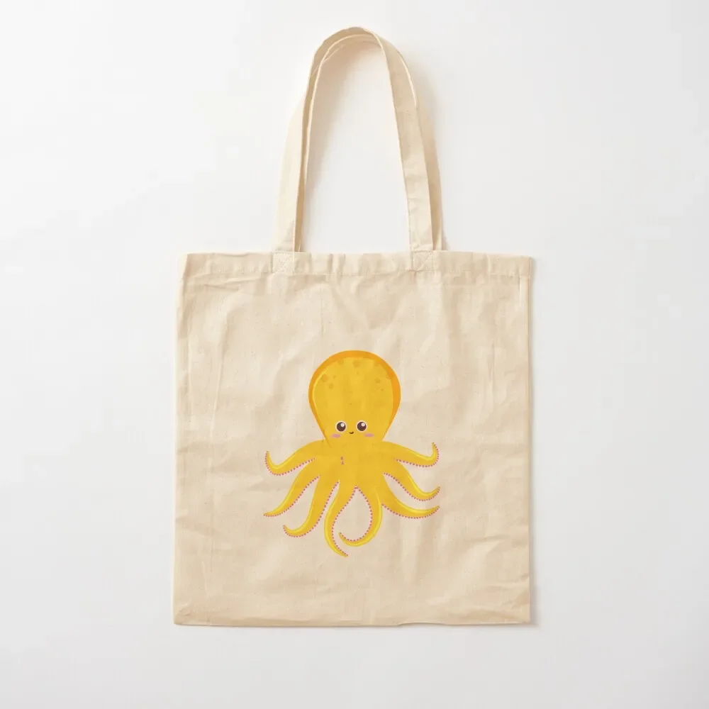 Yellow Octopus Tote Bag Women's tote bag tote bag men's shopper women