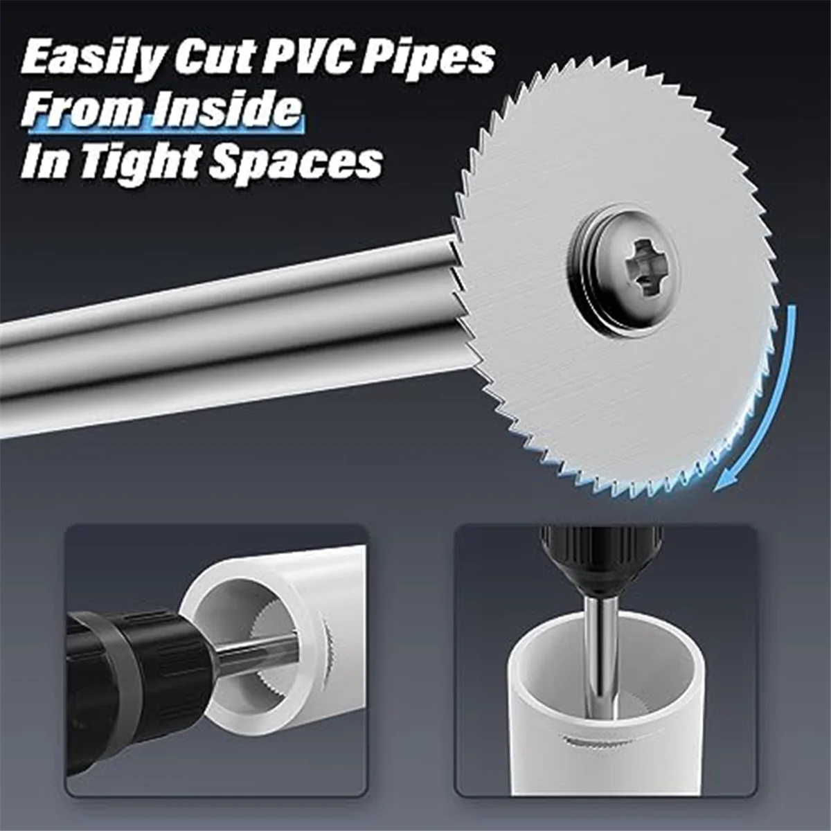 PVC Pipe Cutter, Plumbing Tools, Handy Giftfor Plumber Man Dad Husband, 1-1/4 Inch Saw Blade, Hand Tools