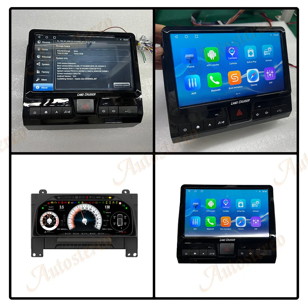 Android Screen Carplay Digital Odometer Cluster For Toyota Land Cruiser LC76 LC79 LC70 LC75 Car GPS Navigation Multimedia Player