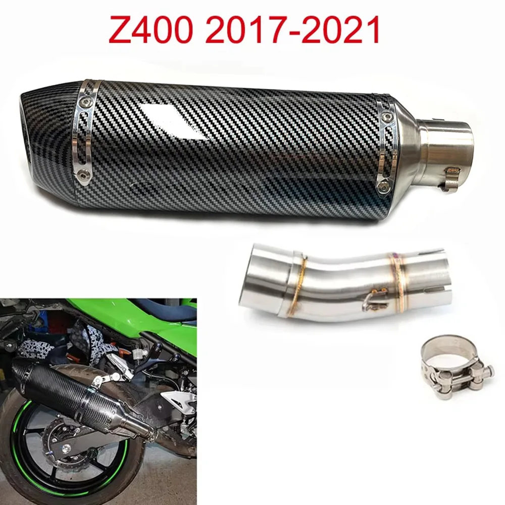 

Motorcycle exhaust pipe mid-tail section for Ninja400 EX400 Z400 2017 - 2021