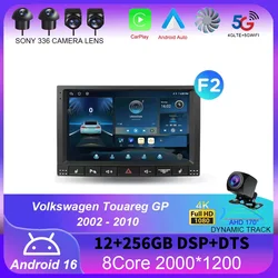 Android 16 For Volkswagen Touareg GP 2002 - 2010 Carplay Auto 4G+WIFI GPS Car Radio Navigation Multimedia Video Player Stereo BT