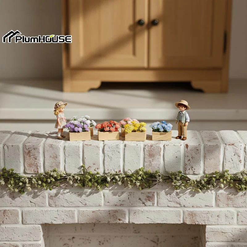 Miniature Artificial Gypsophila Potted Plant Ornament Micro Landscape Garden Decor Dollhouse Scene Flower Potted Model