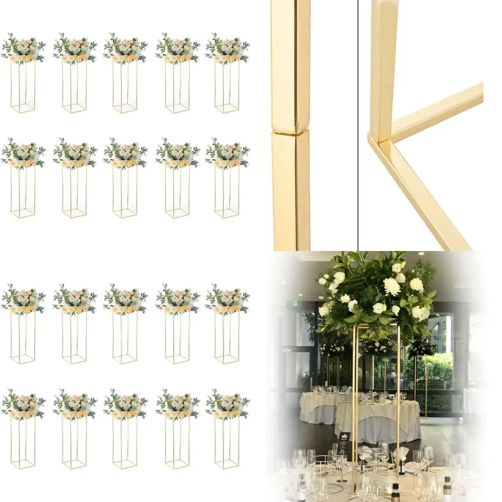 

Elegant Metal Vase Stands for Wedding Centerpieces, 10pcs, 31.5 Tall, Suitable for Home Parties and Events