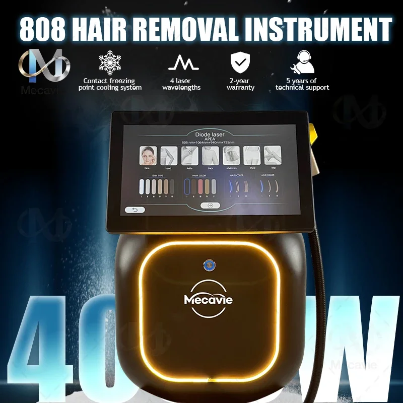 

Высокопроизводительный диодный лазер для удаления волос 4000 Вт, 4 длины волны (755, 808, 940, 1064 нм), александритовый, с охлаждением Ice Titanium, для перманентного удаления волос