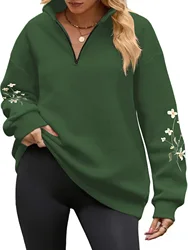 Plus Size 1XL-4XL Damska bluza z kapturem z nadrukiem Bardzo duża bluza z kapturem Modna luźna odzież Wygodna bluza damska