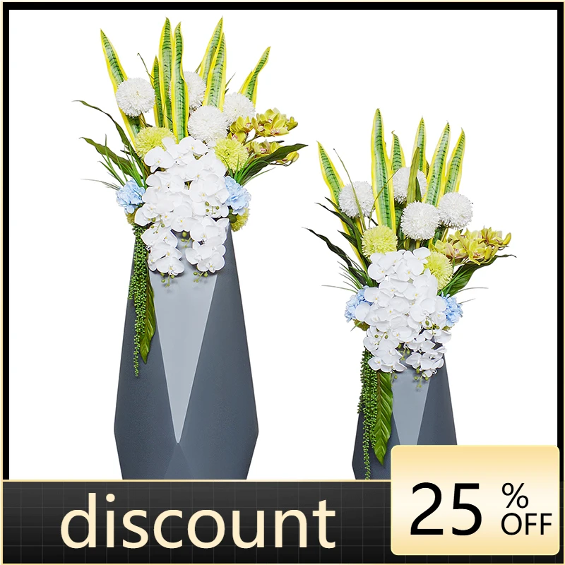 

LMM FRP diamond floor floor vase simple modern model room hotel decoration