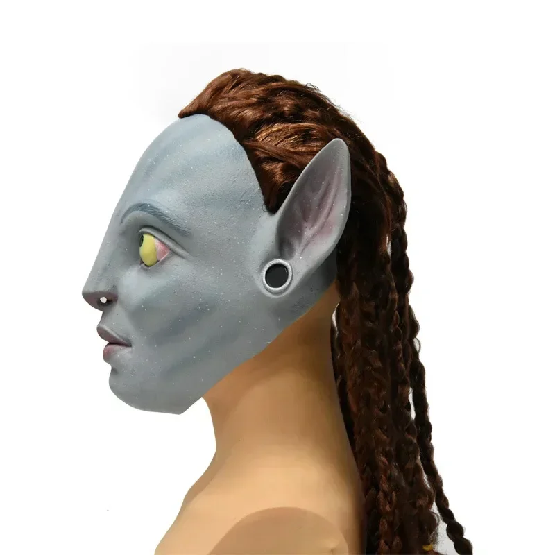 Periferiche del film Avatar Jake Sully Neytiri Maschera Alien Casco Copricapo Gioco di ruolo Costume Puntelli per feste Accessori cosplay