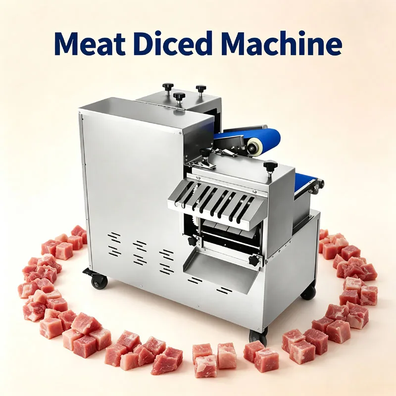 Fresh Meat Meat Diced Machine Automatic Electric Cutter For Beef Pork Chicken Mutton Restaurant Meat Slicer