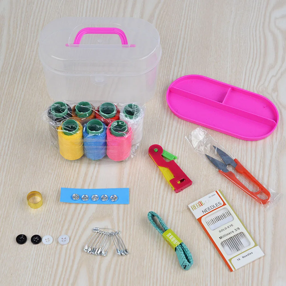 For Beginners 46-Piece Set Crafting 5.70 X 2.75 X 3.74 Inches Accessory Easy Repairs Essential Sewing Supplies