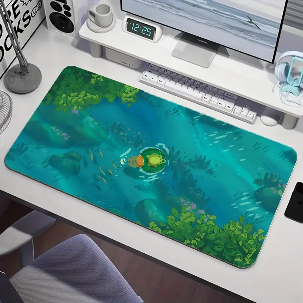 

Cartoon Cute Frog Mouse Pad XXL Large Gaming Accessory Rug Long Deskmats HD Non-Slip Computer Keyboard Mat Laptop Long Mousepad