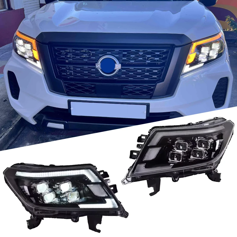 YU GUANG for Navara NP300 Frontier 2014 2023 Full LED Headlight Assembly DRL Turn Signal Lamp 12V New Auto Part Head Lamp