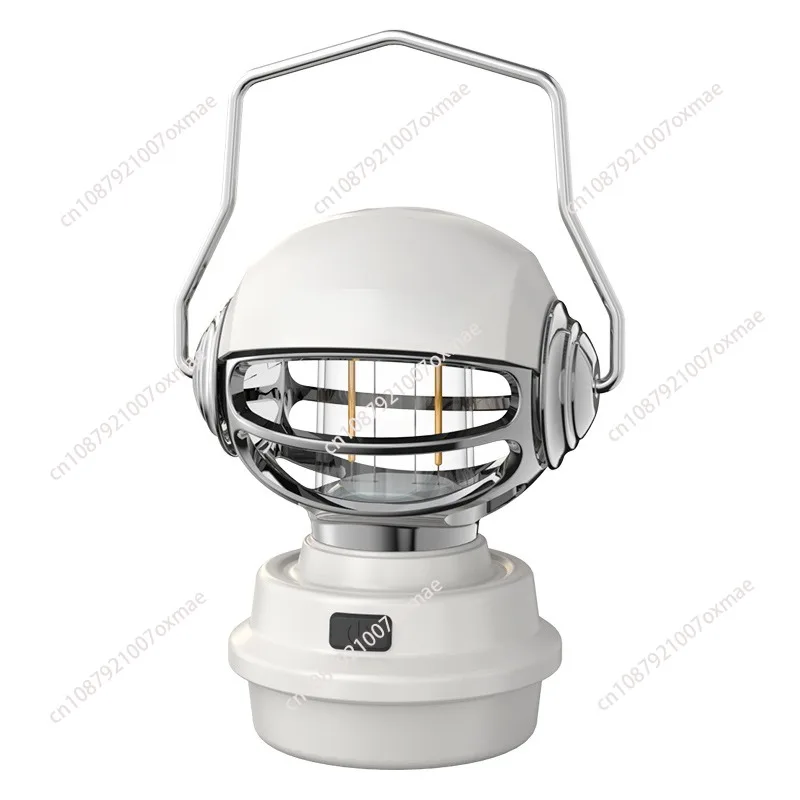 2024Cross-Border New Led Charging Camp Tent Camping Atmosphere Retro Camping Lantern Inspector Toprated Adjustable Lights