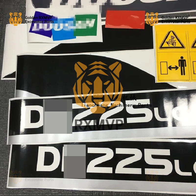 For Doosan daewoo dh dx 215/220/225/258/370LC-9/9E All Car Sticker Car Logo Excavator Accessories