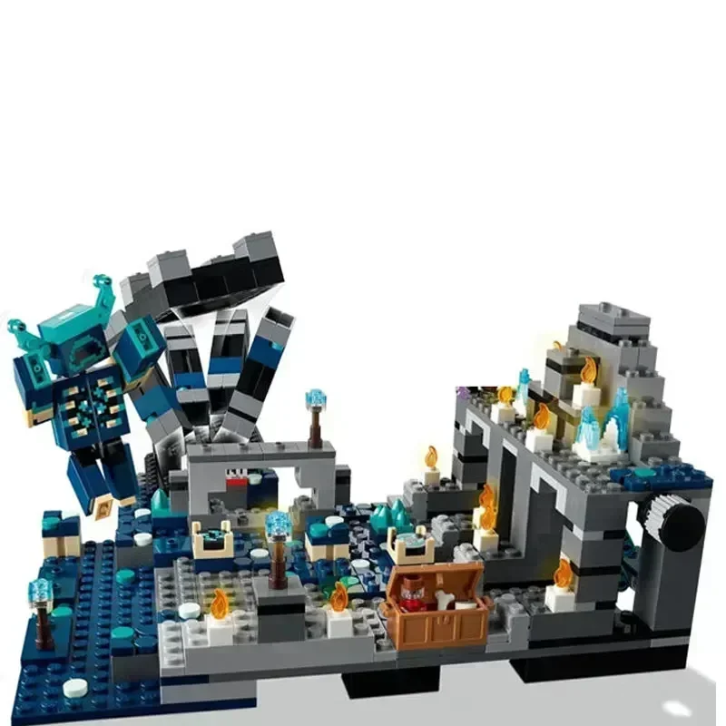 

584pcs The Minecrafta Deep Dark Battle Ancient City Knight Sound Guard Village House Building Blocks For Children gifts Toys