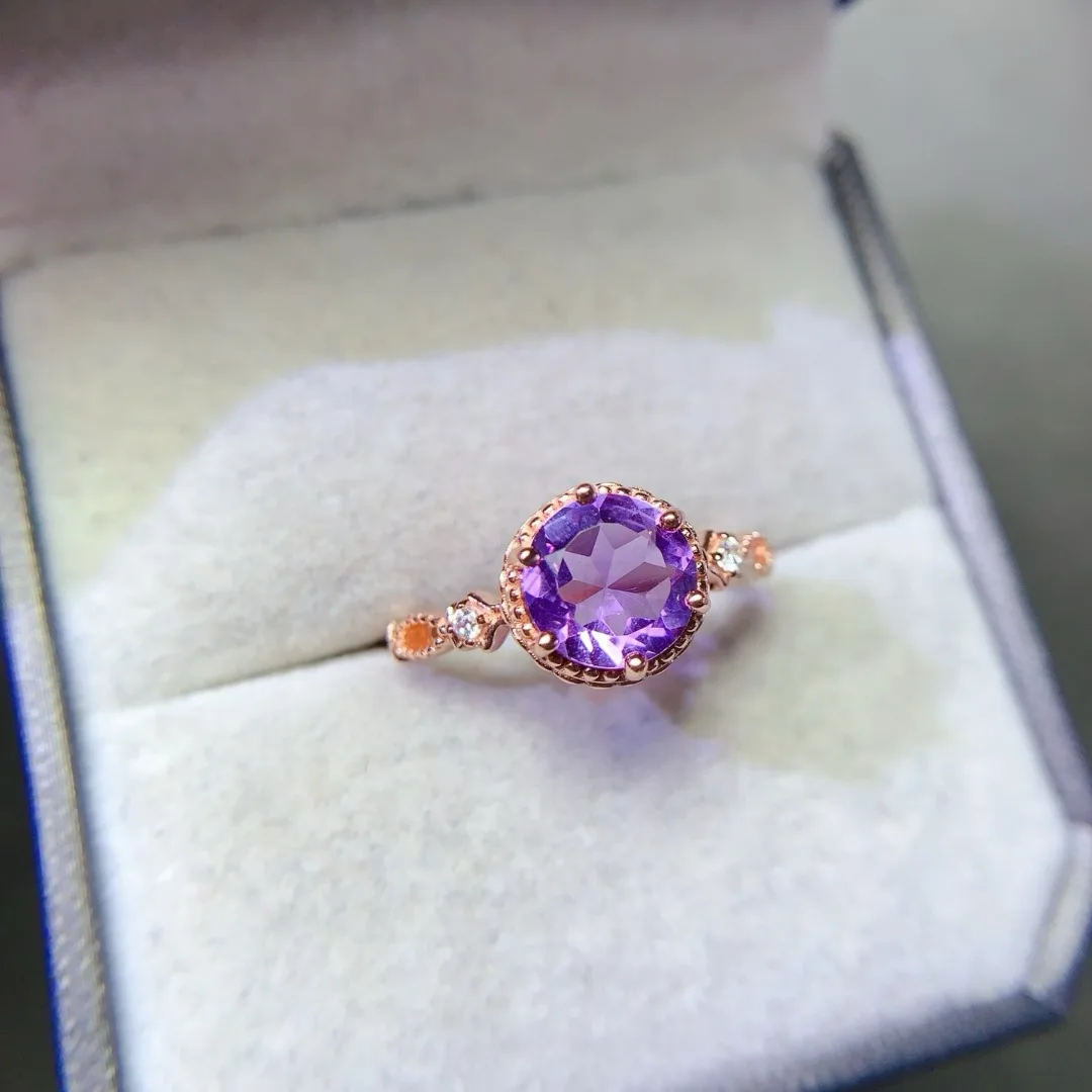 

Dazzling Natural Amethyst Ring Set in 925 Silver Chic and Stylish Women Jewelry Designed for Fashion Forward Ladies Wear