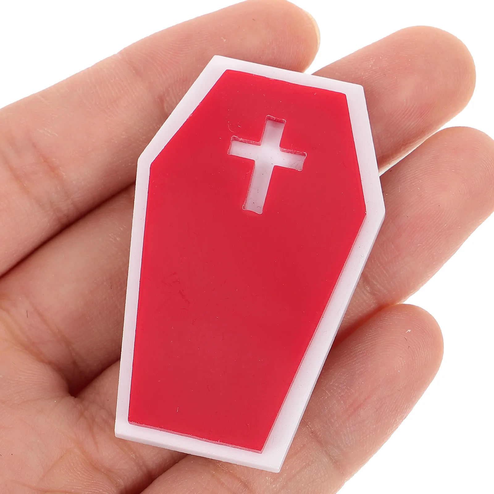 

4 Pcs Casket Coffin Hair Clip Halloween Shaped Clips Goth for Women Accessories Punk Horror Small Bride