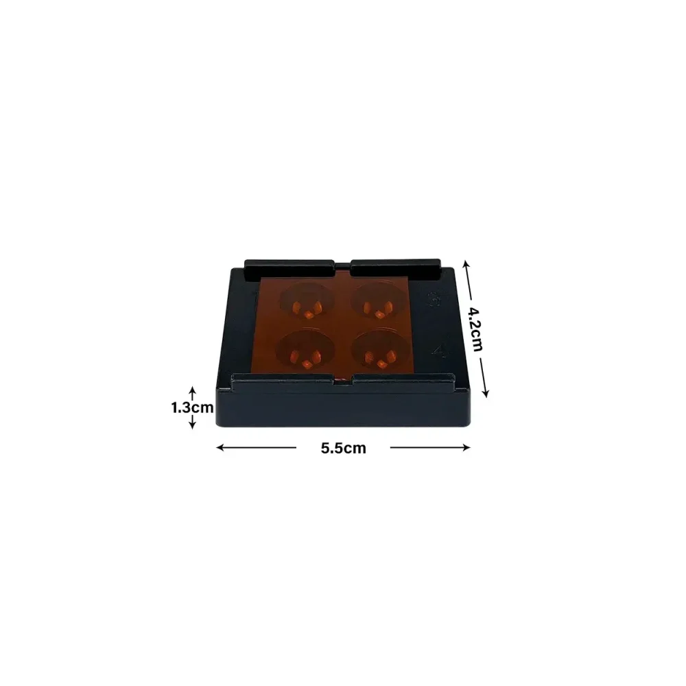 JUMTOP Dental Shading Light Box 4 Holes Veneer Storage Box Case Teeth Patch Denture Retainer Molar Box Container Dentist Tools
