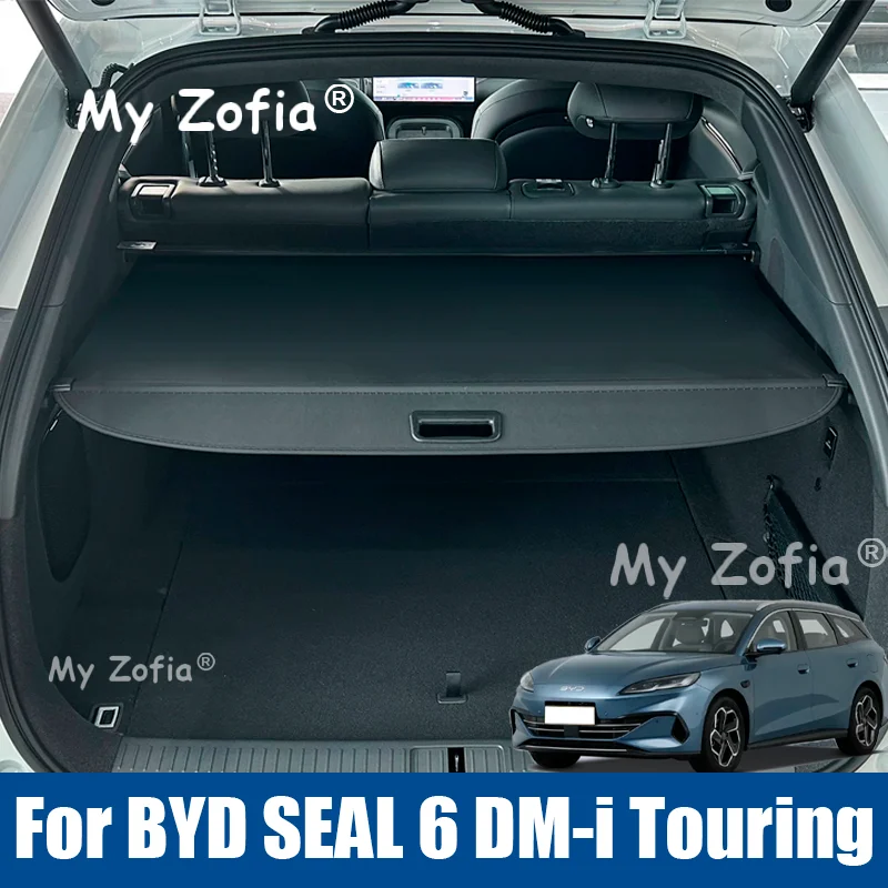 

Rear Trunk Curtain Cargo Cover For BYD SEAL 6 DM-i Touring 2025 2026 Car Luggage Tray Storage Security Shade Shield Accessories