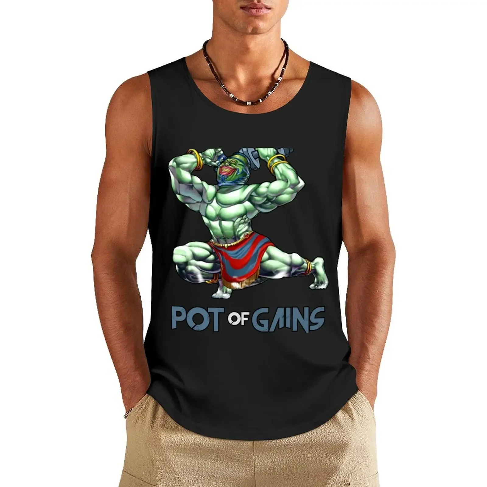 Pot of Gains Tank Top Men's sleeveless gym men muscle t-shirt muscular man Tank Top