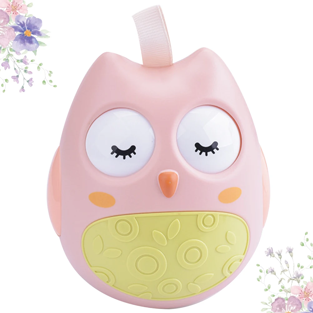 Schattige Uil Muzikale Rammelaar Roze Duurzaam Veilig Baby Kinderwagen Autostoeltje -Poly Educatief Ontwikkeling