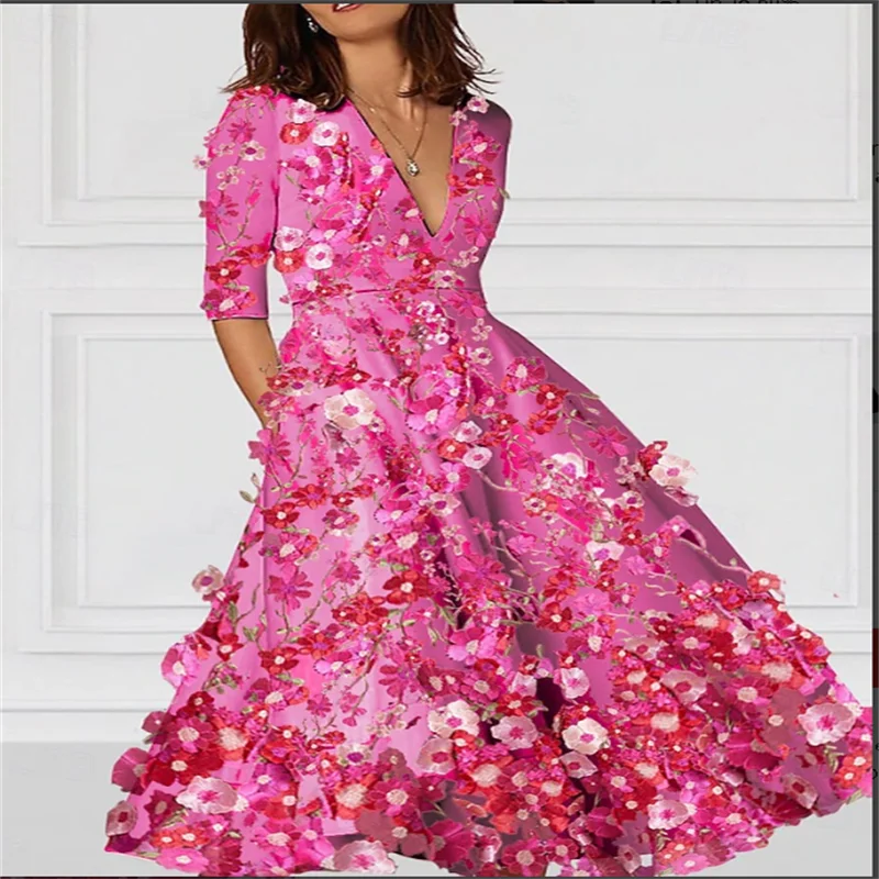 

Коктейльные платья трапециевидной формы до щиколотки Элегантное винтажное платье с коротким рукавом и v-образным вырезом на свадьбу Вечернее розовое платье из эластичного крепа на заказ