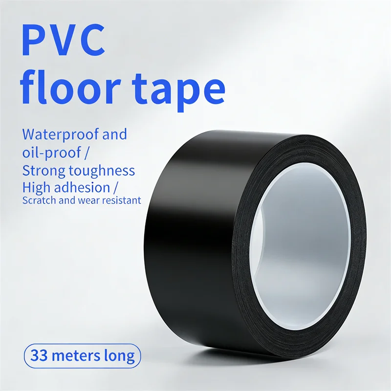 PVC Floor Marking Tape Pipe Repair Durable Waterproof Tear-Resistant Ideal for Sports Courts Fire Lanes Safety Boundaries Zebra