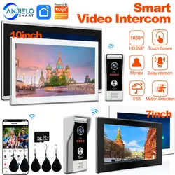 1080P 7 pollici 10 Wifi videocitofono campanello Tuya Smart Home citofono Wireless sistema di controllo accessi RFID per appartamento Villa