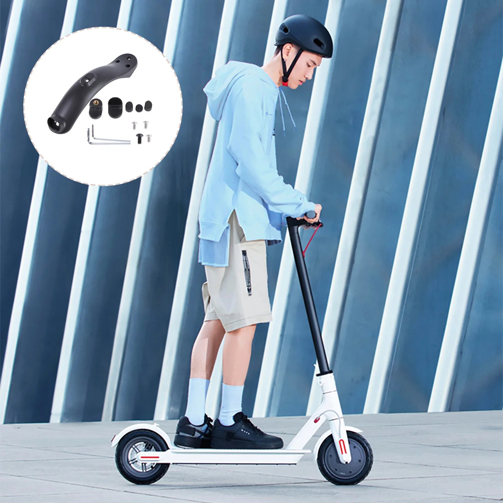 Scooter Mudguard Electric Scooter Rear Durable Outdoor Guard Easy Assemble Pliable Sun Resistant Replacement Accessory