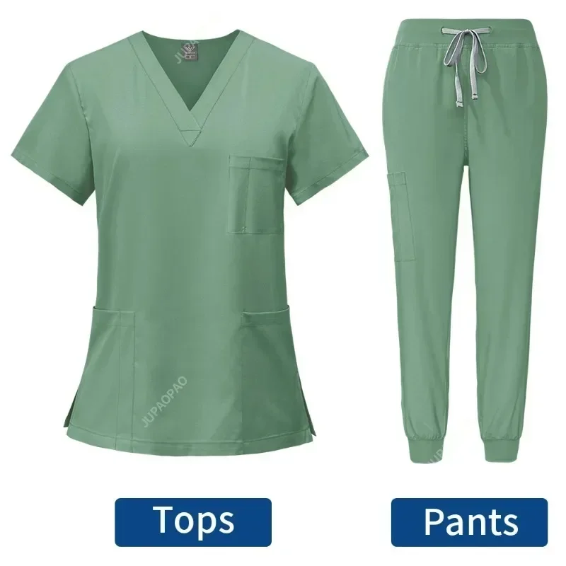 Personalized Logo Customization Slim Fit Medical Scrubs Uniform Women Scrub Sets Nursing Hospital Surgery Gowns Dental Clinic