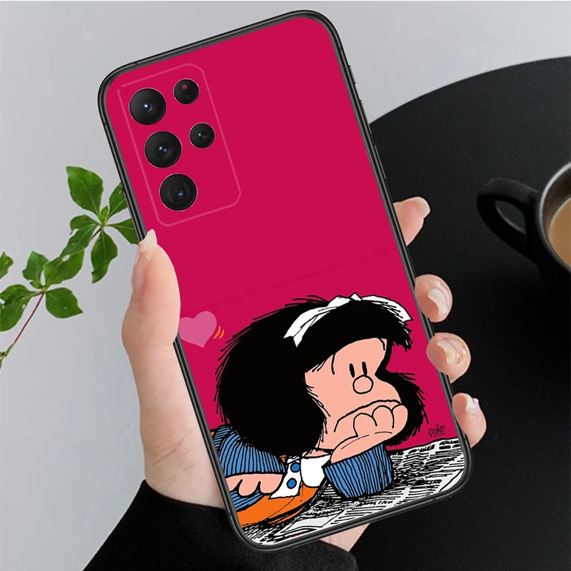 Mafalda Phone Case for Samsung Galaxy A73 A13 A22  A32 A71 A33 A52 A53 A72 A73 A51 A31 A23 A34 A54 A52 A53S Funda