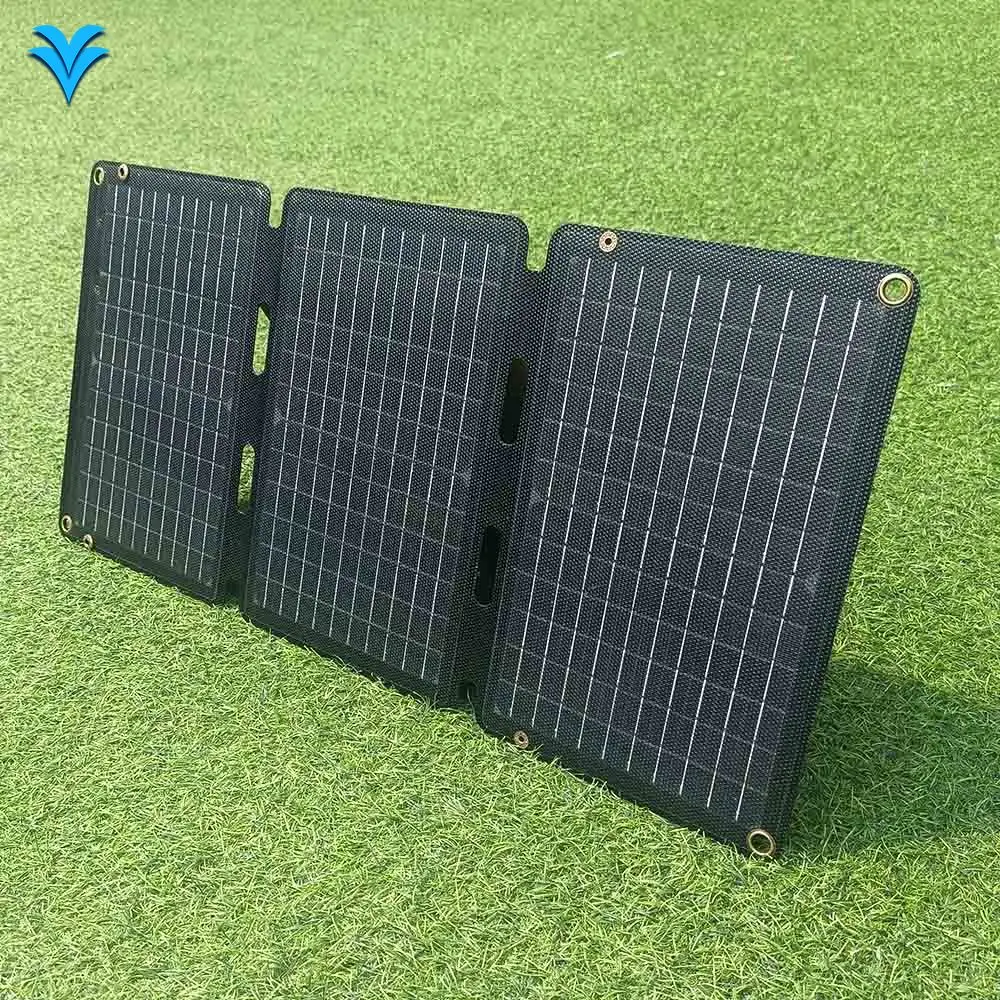 

Легкая складная солнечная панель Sunpower 32 Вт, портативное дешевое водонепроницаемое зарядное устройство 19 В с гибкими моно солнечными панелями для сотового телефона