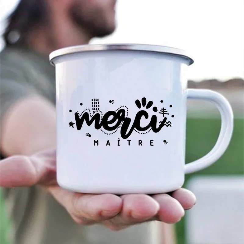Merci MaîTre Stampa Tazze Tazza Di Caffè Tazze Di Caffè Creative Bevande Acqua Latte Tazza Di Tè Tazza Smaltata Cupshe Regalo Personalizzato Bicchieri